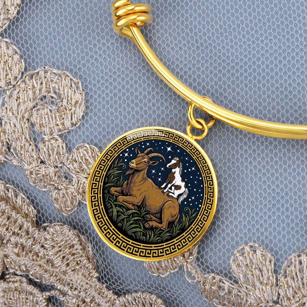 Horse & Goat Bracelet - Couples Chinese Zodiac Animal Pendant Jewelry