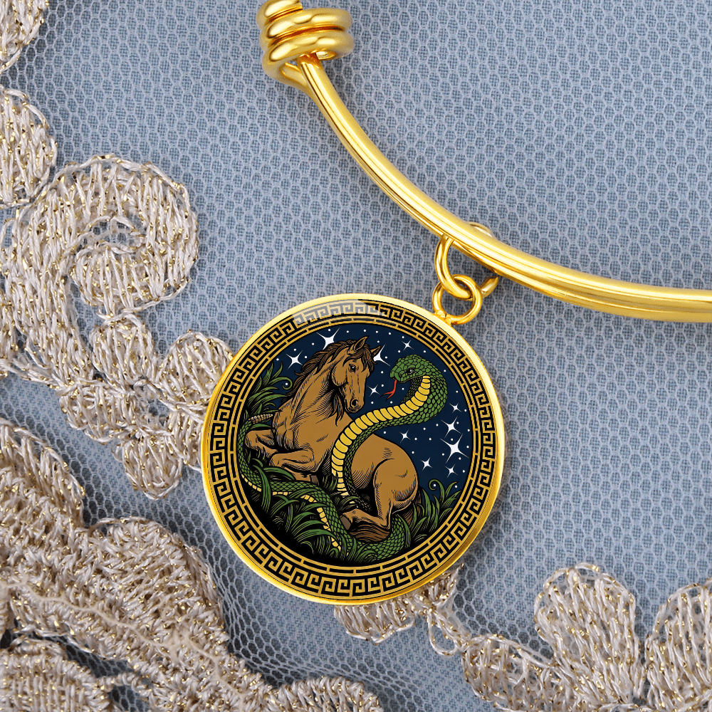 Snake and Horse Bracelet - Couples Chinese Zodiac Animal Pendant Jewelry