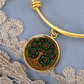 Celtic Tree of Life Pendant Bracelet - Holly December Birth Flower Jewelry