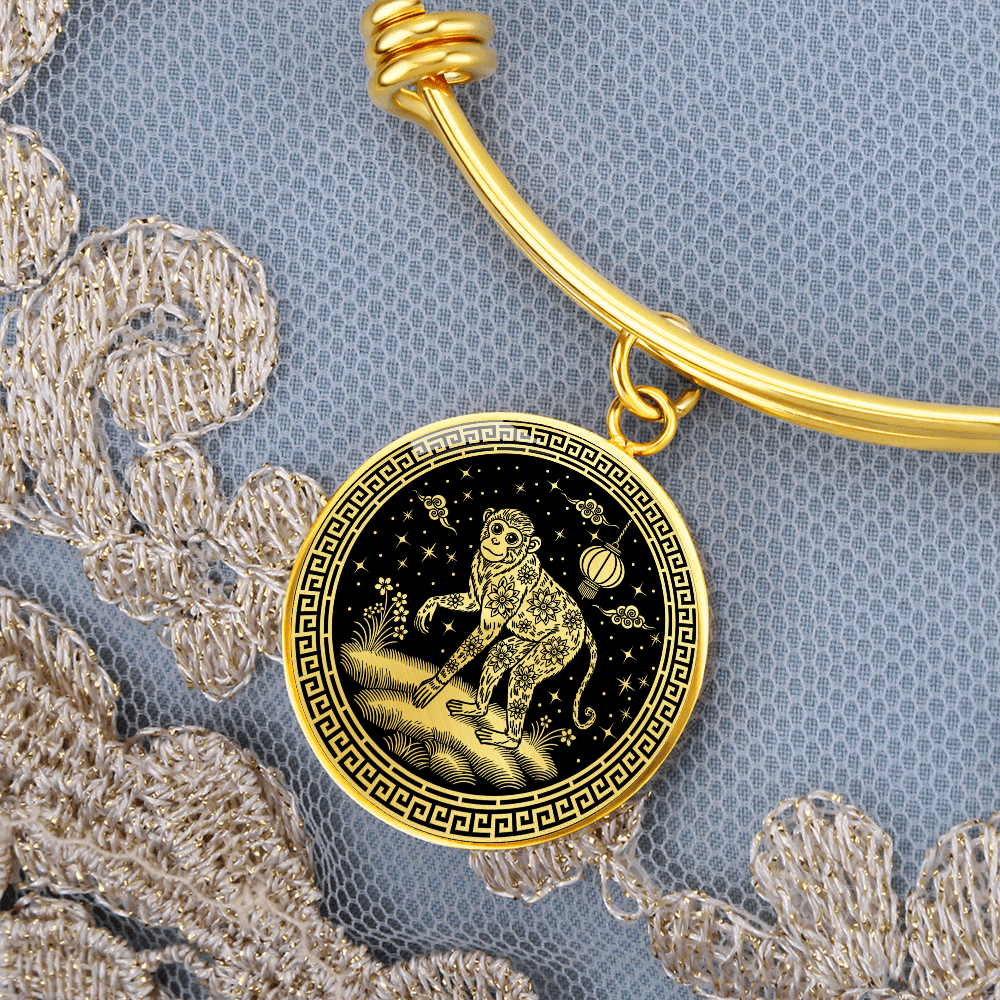 Monkey Bracelet Chinese Zodiac Animal Pendant Jewelry