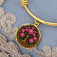 Celtic Tree of Life Pendant Bracelet - Peony November Birth Flower Jewelry