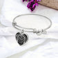 an elegant silver pendant Celtic Owl Bracelet. Colors are silver and black. This jewelry offers personalization with an engraving option for a name.