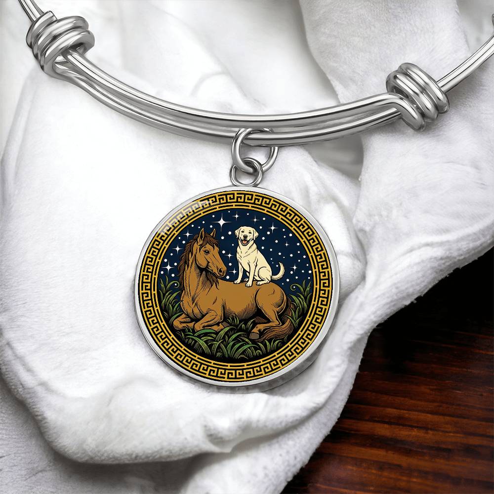 Dog and Horse Bracelet - Couples Chinese Zodiac Animal Pendant Jewelry
