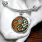 Daffodil Yin Yang Bracelet - March Birth Month Flower Pendant Jewelry