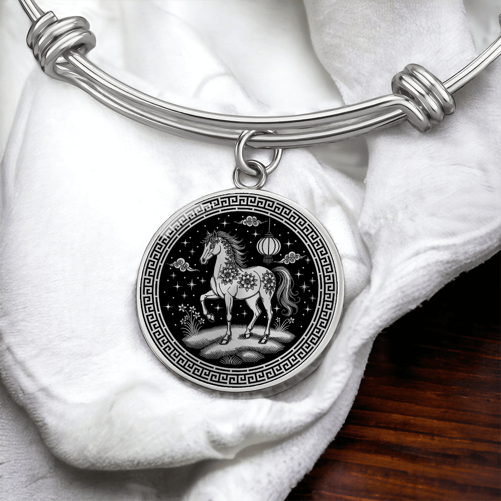 Horse Bracelet Chinese Zodiac Pendant Jewelry