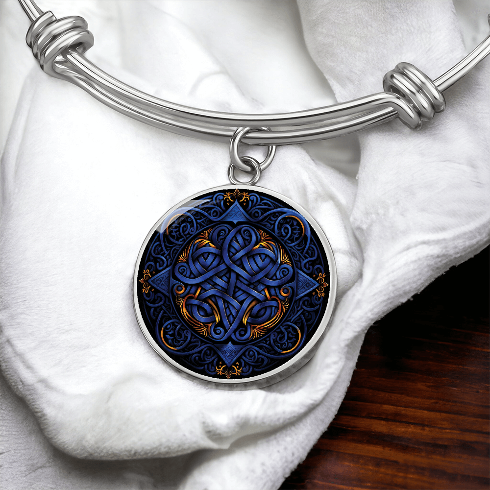 Blue Celtic Knot Bracelet - Romantic Pendant Jewelry