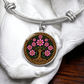 Celtic Tree of Life Pendant Bracelet - Cosmos October Birth Flower Jewelry