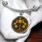 Celtic Tree of Life Pendant Bracelet - Chrysanthemum November Birth Flower Jewelry