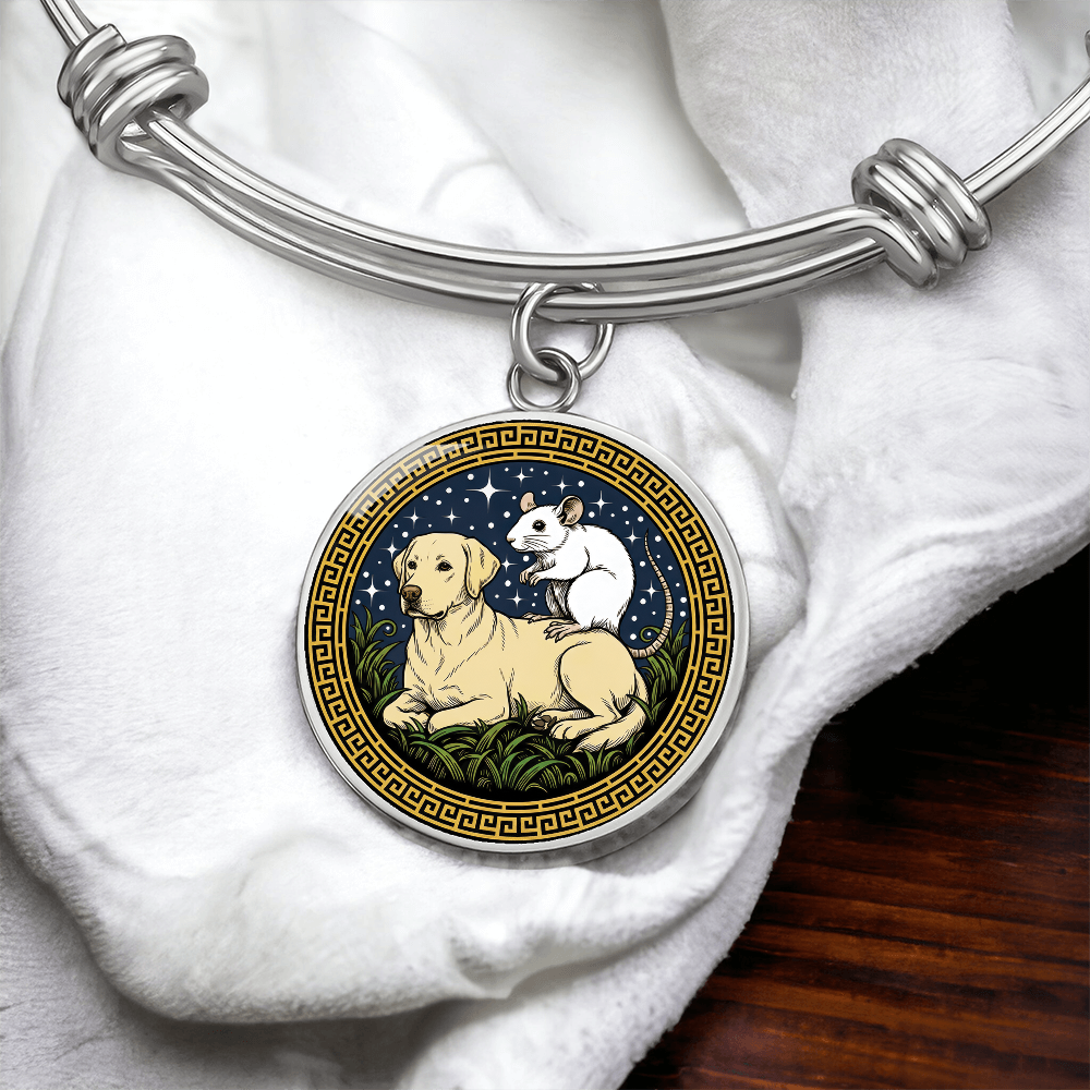 Dog and Rat Bracelet - Couples Chinese Zodiac Animal Pendant Jewelry