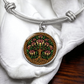 Celtic Tree of Life Pendant Bracelet - Honeysuckle June Birth Flower Jewelry