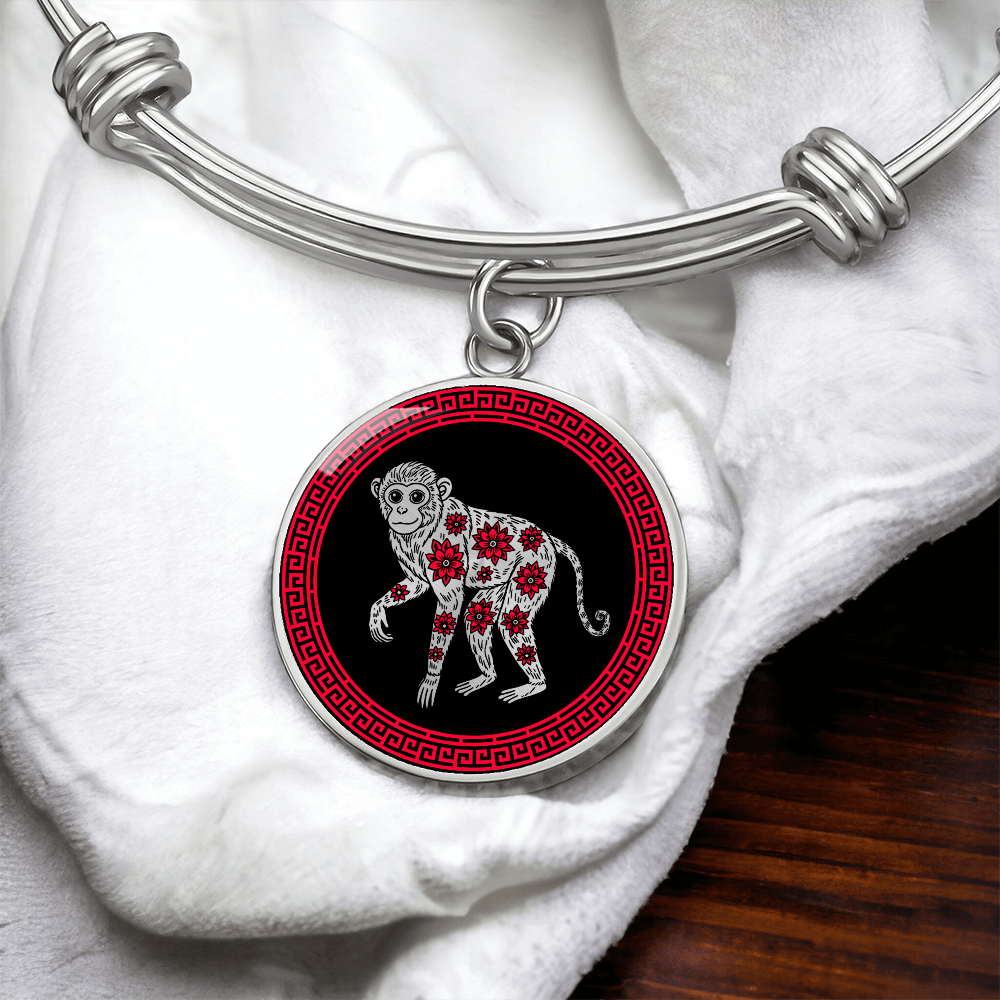 Monkey Bracelet Chinese Zodiac Animal Pendant Jewelry