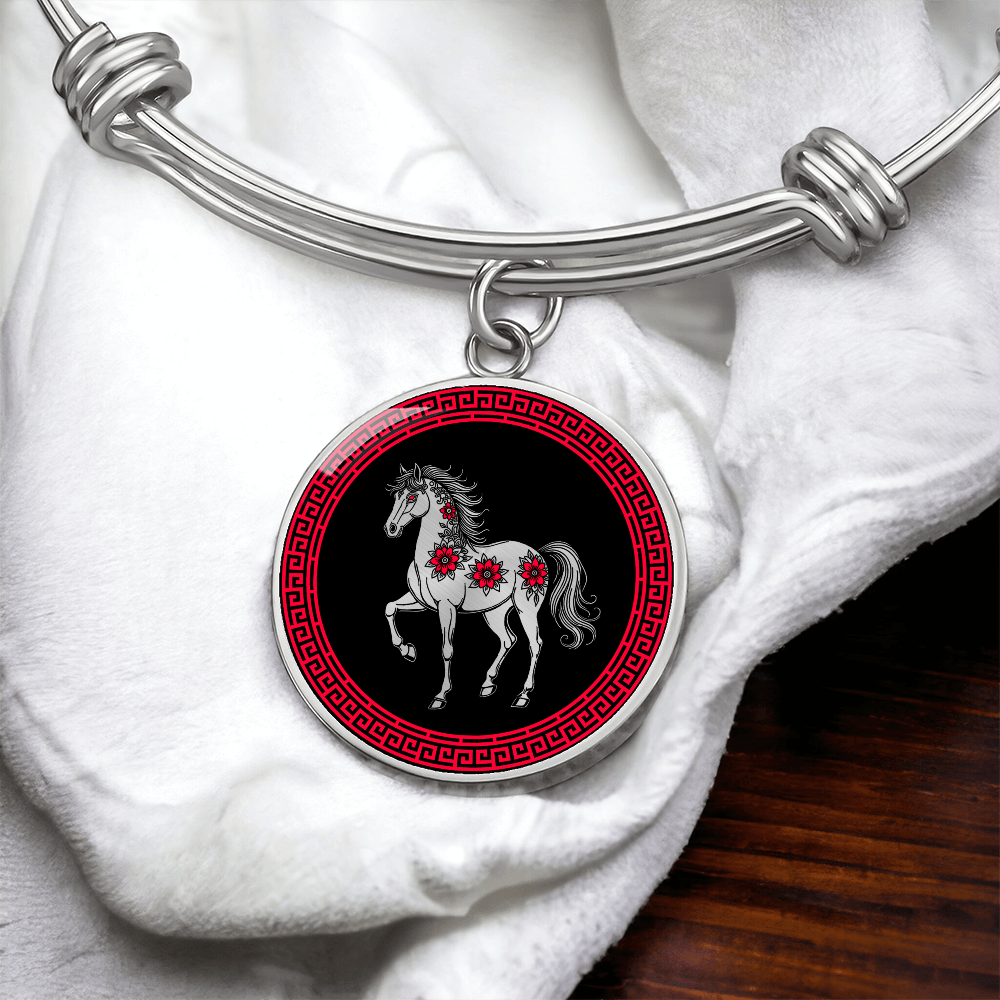 Horse Bracelet Chinese Zodiac Animal Pendant Jewelry