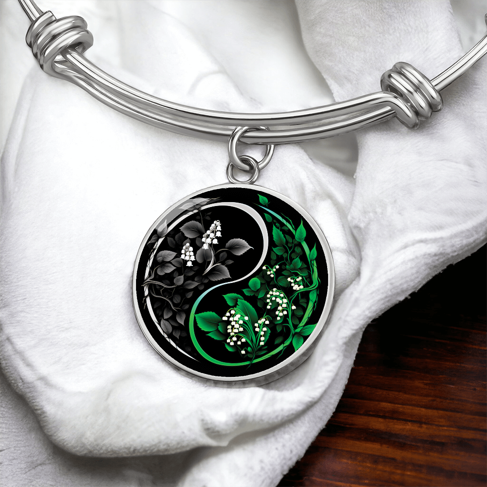 Lily of the Valley Bracelet - May Yin Yang Birth Flower Jewelry