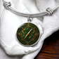 Celtic Compass Rose Bracelet - Green Celtic Pendant Jewelry