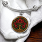 Celtic Tree of Life Pendant Bracelet - Poppy August Birth Flower Jewelry