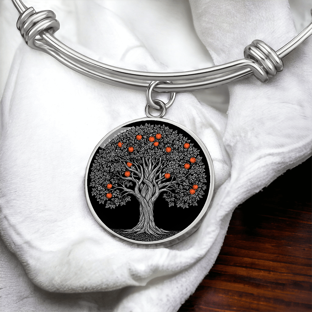 Orange Tree Bracelet - Symbolic Charm Pendant Jewelry