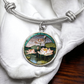 Water Lily Bracelet, July Birth Flower Pendant Jewelry