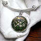 White Rose Bracelet - June Birth Flower Pendant Jewelry