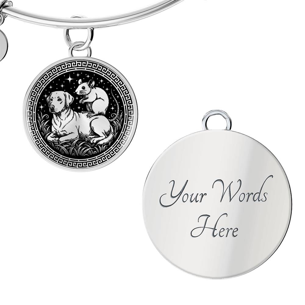 Dog and Rat Bracelet - Couples Chinese Zodiac Animal Pendant Jewelry