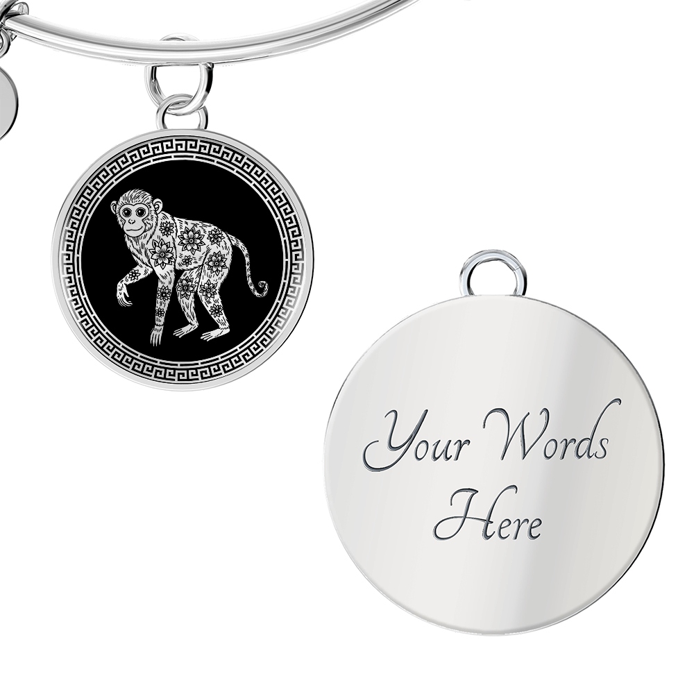 Monkey Bracelet Chinese Zodiac Animal Pendant Jewelry