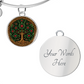 Celtic Tree of Life Pendant Bracelet - Holly December Birth Flower Jewelry