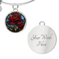 Carnation Bracelet - January Birth Flower Pendant Jewelry