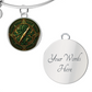 Celtic Compass Rose Bracelet - Green Celtic Pendant Jewelry