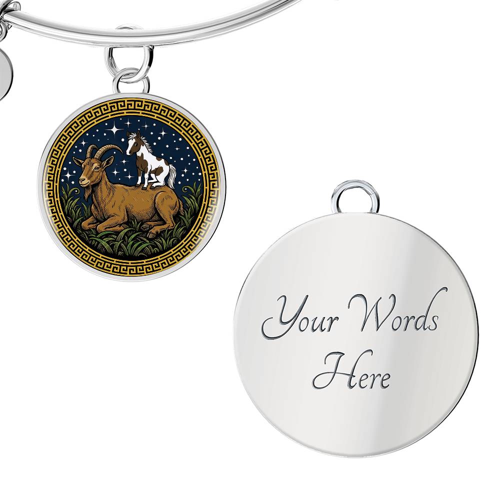 Horse & Goat Bracelet - Couples Chinese Zodiac Animal Pendant Jewelry