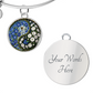 Morning Glory Yin Yang Bracelet - September Birth Month Flower Pendant Jewelry
