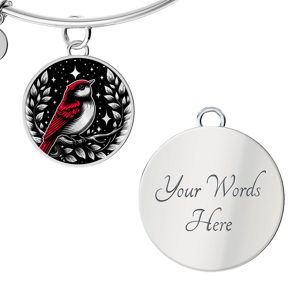 Red Bird Bracelet - Wildlife Pendant Jewelry
