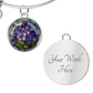 African Violet Birth Flower Bracelet, February Birthday Violet Flower Jewelry, Birth Month Flower Valentines Gifts & Mothers Day Bracelet