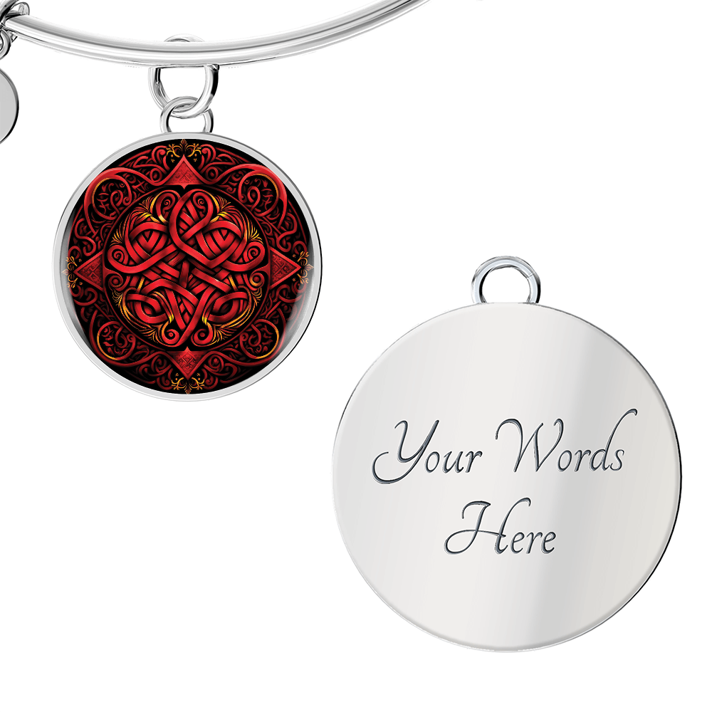 Red Celtic Knot Bracelet - Romantic Pendant Jewelry