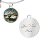 Water Lily Bracelet, July Birth Flower Pendant Jewelry