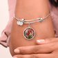 Gladiolus Bracelet - August Birth Flower Pendant Jewelry