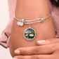 Water Lily Bracelet, July Birth Flower Pendant Jewelry
