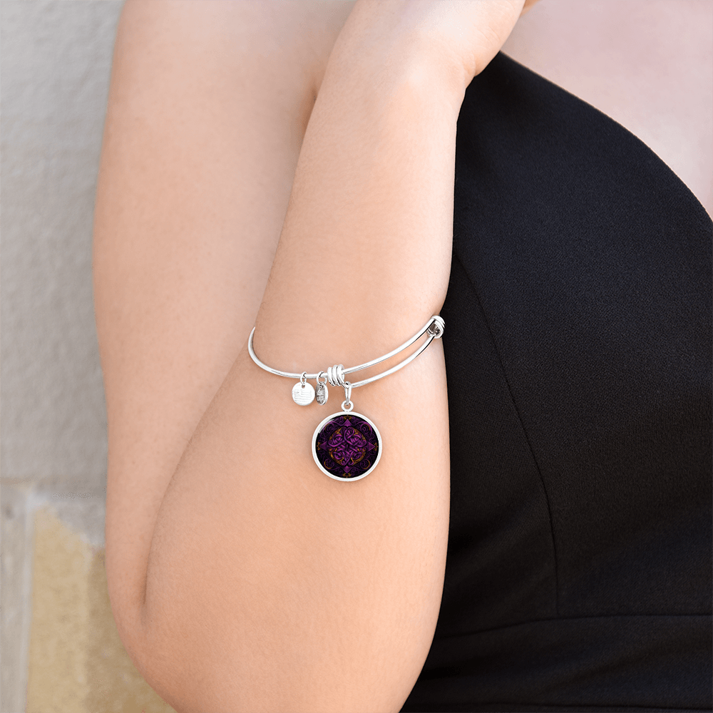 Purple Celtic Knot Bracelet - Romantic Pendant Jewelry