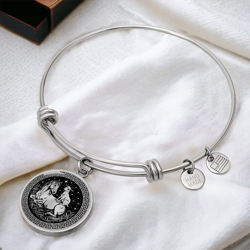 Goat and Horse Bracelet - Couples Chinese Zodiac Animal Pendant Jewelry