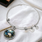 Water Lily Bracelet - July Birth Flower Pendant Jewelry