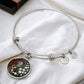 Carnation Yin Yang Bracelet - January Birth Month Flower Pendant Jewelry