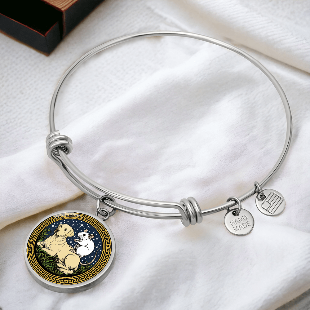 Dog and Rat Bracelet - Couples Chinese Zodiac Animal Pendant Jewelry