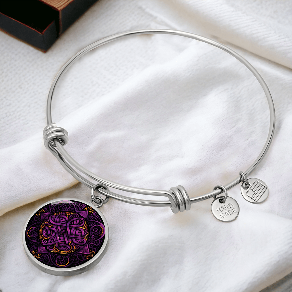 Purple Celtic Knot Bracelet - Romantic Pendant Jewelry