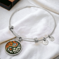 Daffodil Yin Yang Bracelet - March Birth Month Flower Pendant Jewelry