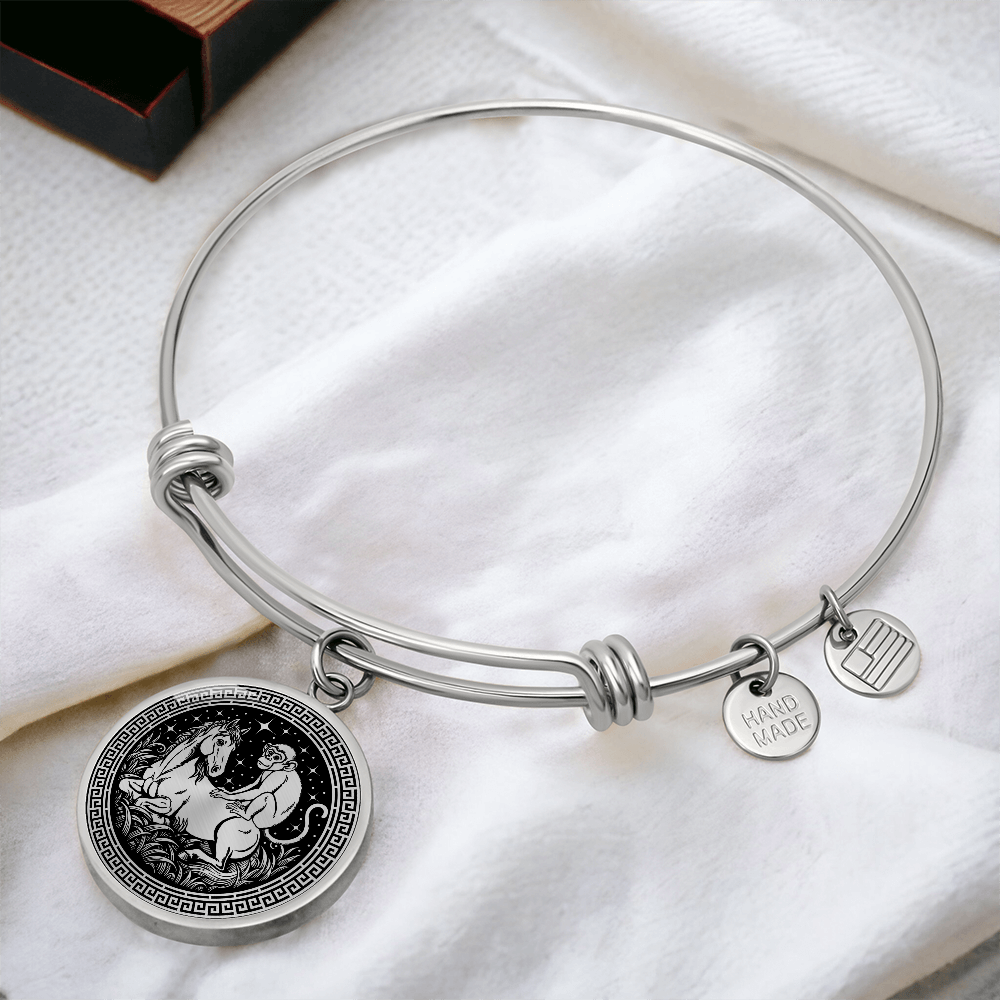 Monkey and Horse Bracelet - Couples Chinese Zodiac Animal Pendant Jewelry