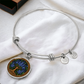 Celtic Tree of Life Pendant Bracelet - Larkspur July Birth Flower Jewelry