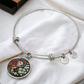 Poppy Yin Yang Bracelet - August Birth Month Flower Pendant Jewelry