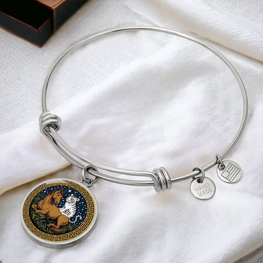 Tiger and Horse Bracelet - Couples Chinese Zodiac Animal Pendant Jewelry