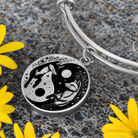 Fox Yin Yang Pendant Bracelet
