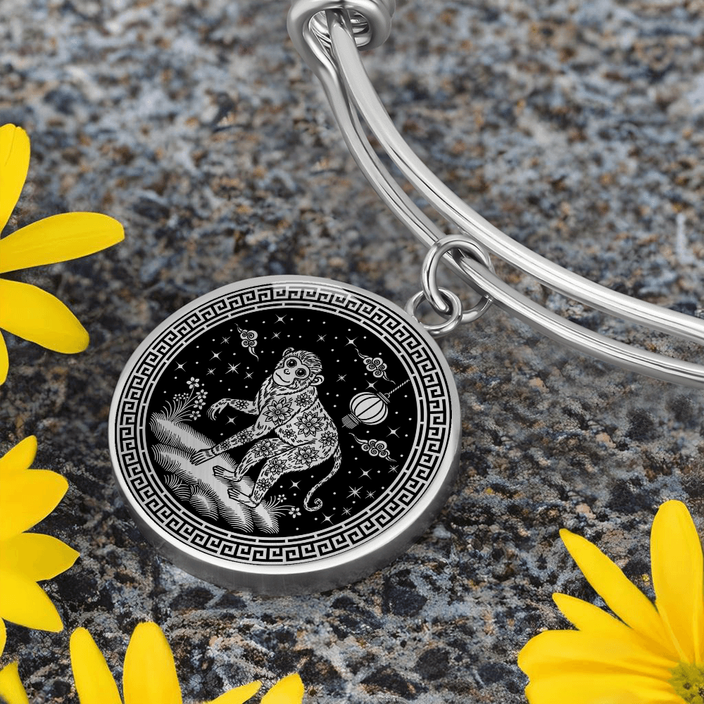Monkey Bracelet Chinese Zodiac Animal Pendant Jewelry