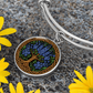 Celtic Tree of Life Pendant Bracelet - Larkspur July Birth Flower Jewelry