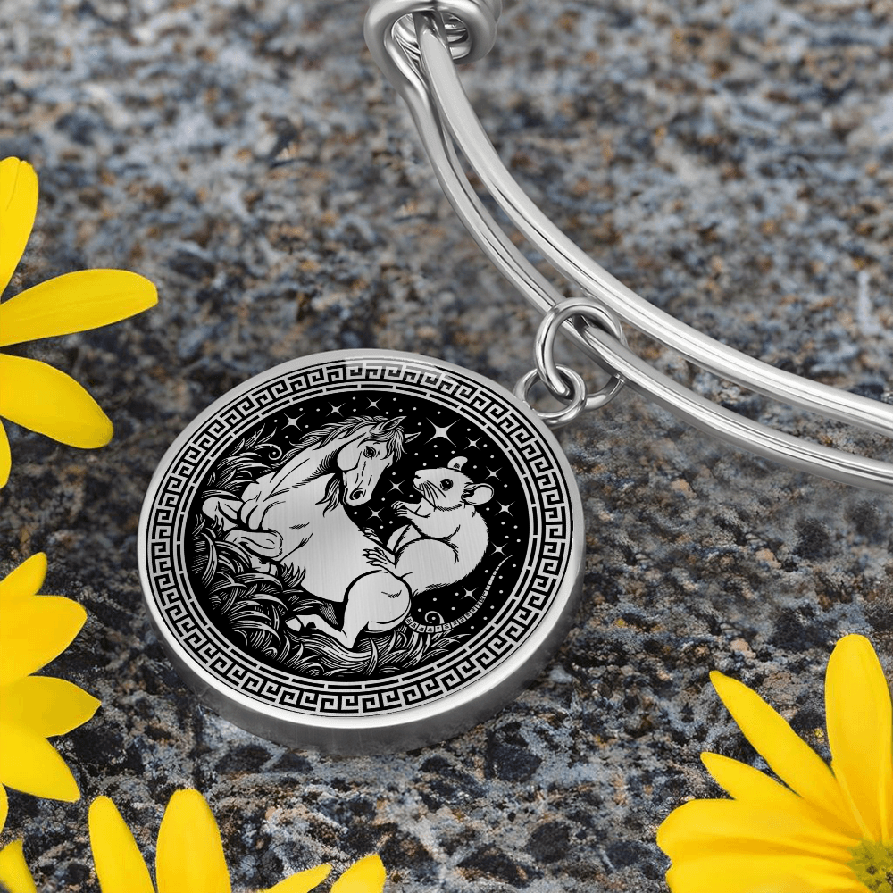 Rat and Horse Bracelet - Couples Chinese Zodiac Animal Pendant Jewelry